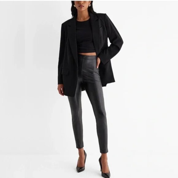 Express Faux Leather Ankle Leggings - Picture 3 of 13